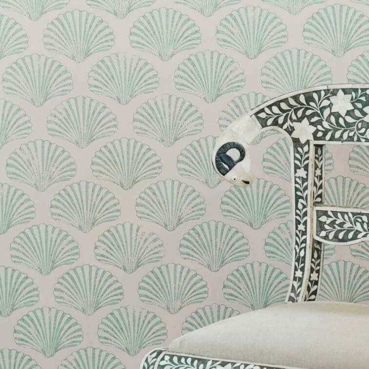 Shell Damask Wallpaper by York - Leland's Wallpaper